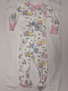 The Beaufort Bonnet Co retired bunny/lamb print sleeper sz 0-3 months NWOT